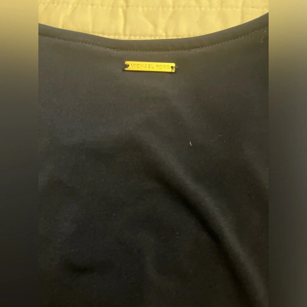 Michael Kors navy tie front dress